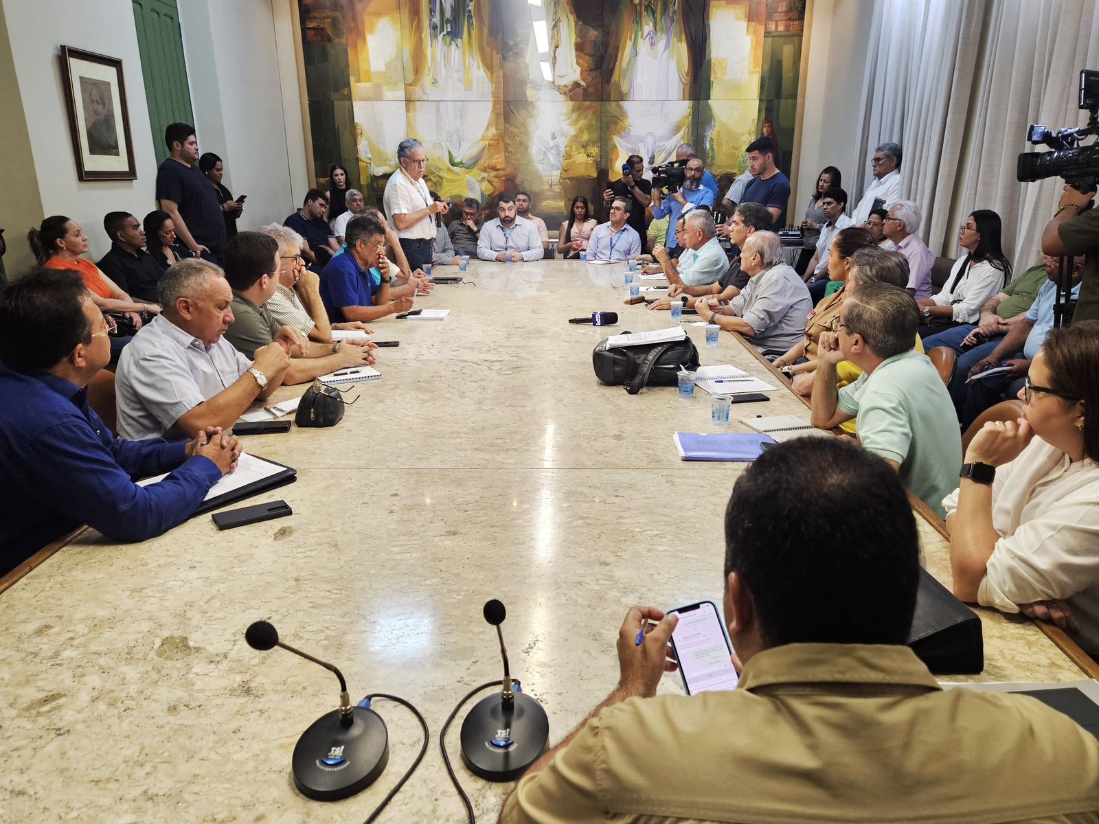 Prefeito Silvio Mendes re�ne secretariado para alinhar a��es preventivas no per�odo chuvoso